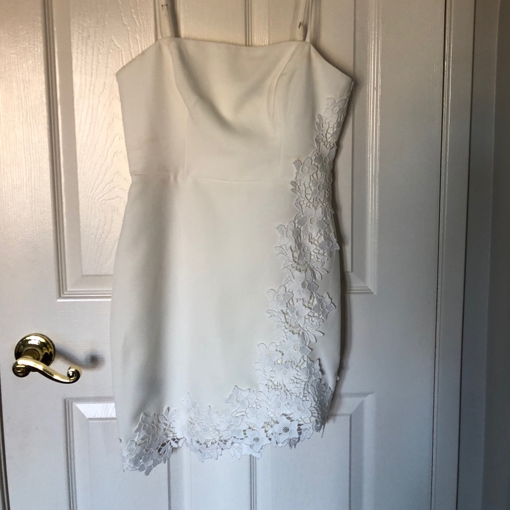 BCBG / Bloomingdales white floral dress